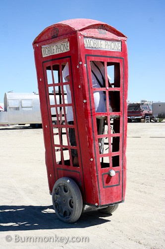 Burning Man cabine telephonique