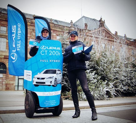 Opération street marketing Segway : Lexus