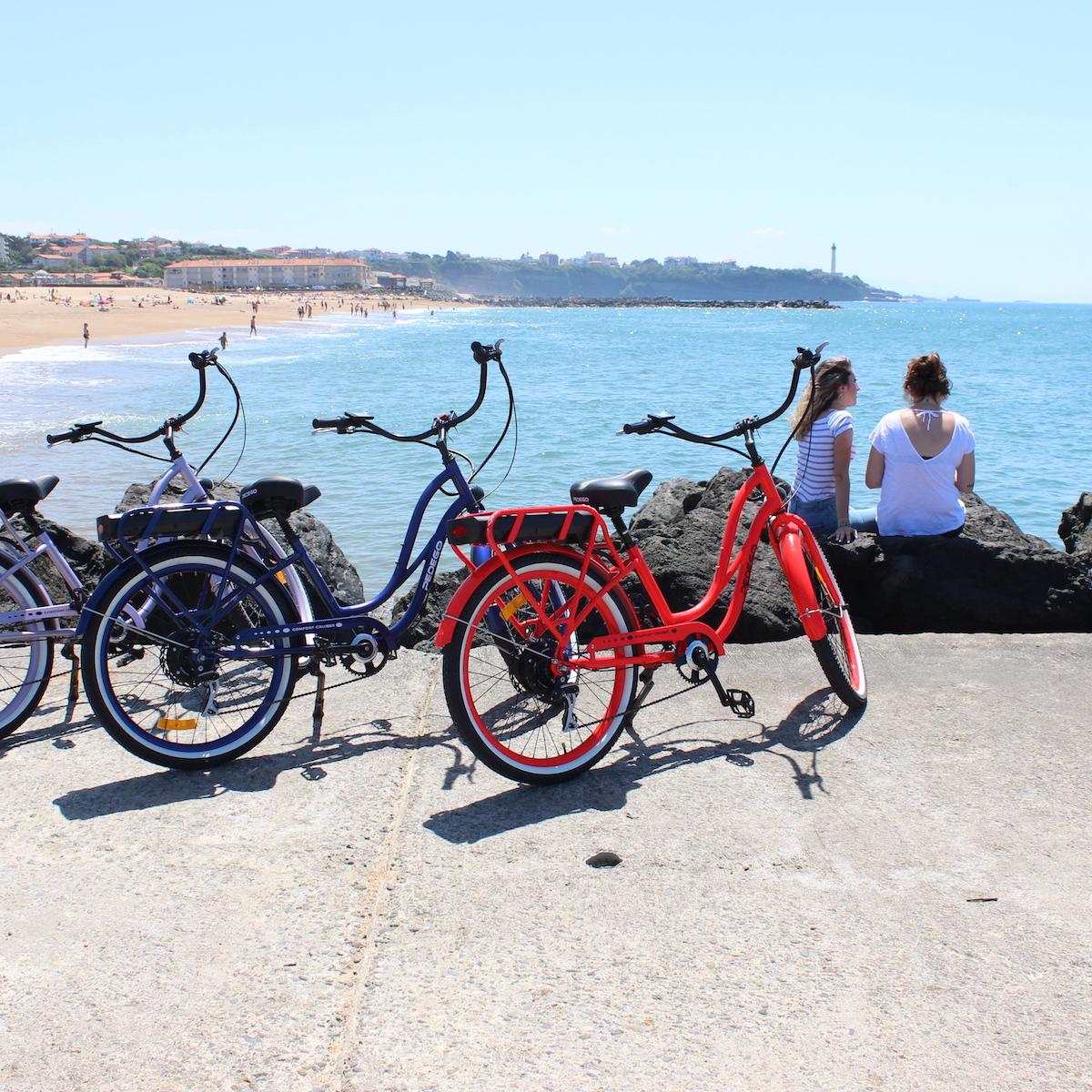 Balade en bord de mer à vélo électrique à Biarritz